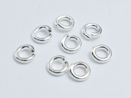 10pcs 925 Sterling Silver Open Jump Ring, 5mm-RainbowBeads
