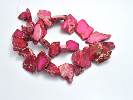 Impression Jasper-Pink, (12-25)x(22-40)mm Free Form Beads-RainbowBeads