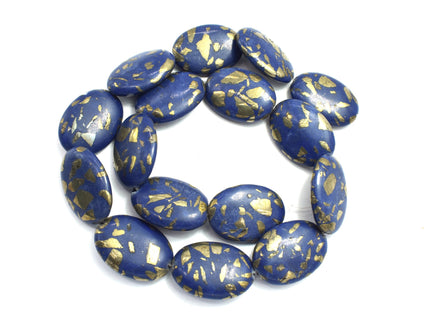 Compressed Stone, 18x25mm Oval Beads-RainbowBeads