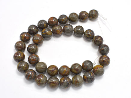 Bamboo Leaf Jasper Beads, Round, 12mm-RainbowBeads