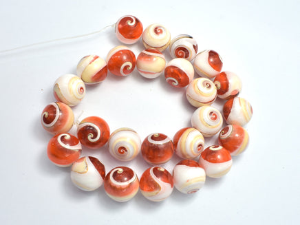 Shell Resin, 16mm Round Beads-RainbowBeads