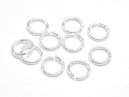 200pcs 8mm Open Jump Ring, 1mm (18gauge), Silver Plated-RainbowBeads