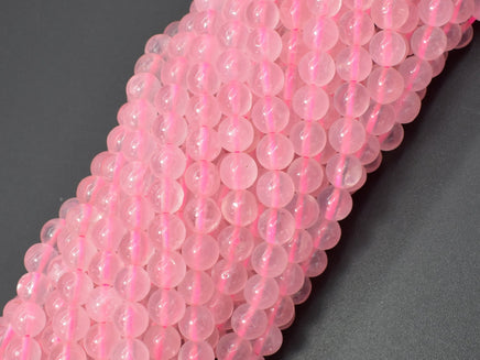Rose Quartz Beads, 6mm (6.3mm) Round Beads-RainbowBeads