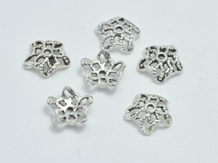 20pcs 925 Sterling Silver Bead Caps-Antique Silver, 6x2mm Flower Bead Caps-RainbowBeads