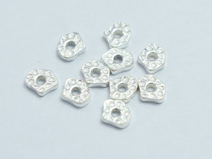20pcs 925 Sterling Silver 4x3.3mm Irregular Spacer-RainbowBeads