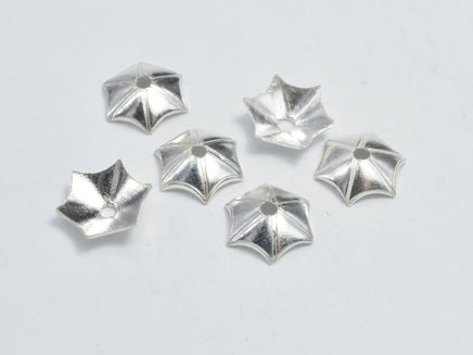 10pcs 925 Sterling Silver Bead Caps, 7.8x2mm Bead Caps-RainbowBeads
