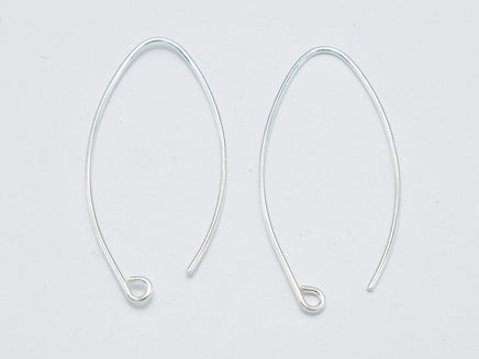 4pcs 925 Sterling Silver Arc Earwire, 20gauge Earring Hook-RainbowBeads