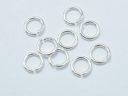 50pcs 925 Sterling Silver Open Jump Ring, 4mm-RainbowBeads