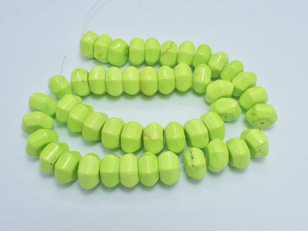 Howlite Turquoise-Apple Green, 14x14mm Hexagon Beads-RainbowBeads