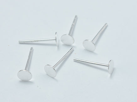 20pcs (10pairs) 925 Sterling Silver Flat Pad Earring Stud Post-RainbowBeads