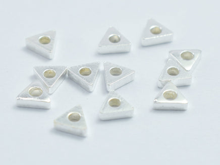 40pcs 925 Sterling Silver Beads, 3x3mm Triangle Spacer-RainbowBeads