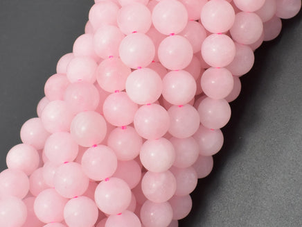 Matte Rose Quartz Beads, 8mm Round beads-RainbowBeads