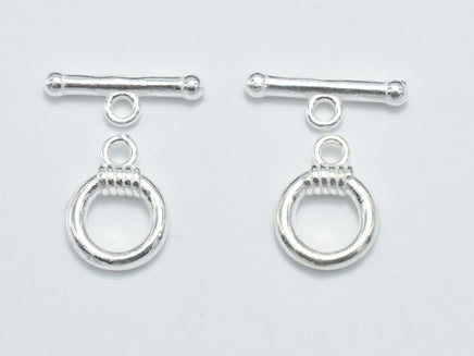 1set 925 Sterling Silver Toggle Clasps-RainbowBeads