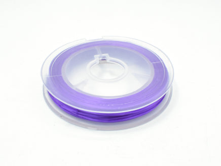 2Rolls Purple Stretch Elastic Beading Cord, 0.5mm, 2 Rolls-20 Meters-RainbowBeads