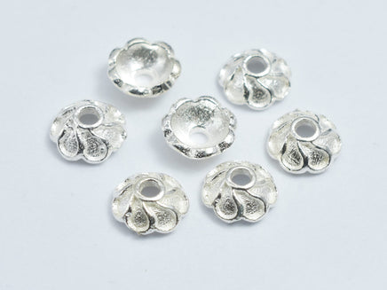 10pcs 925 Sterling Silver Bead Caps 5.8x2.4mm-RainbowBeads