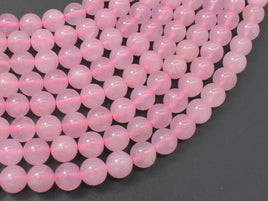Rose Quartz Beads, 8mm (8.4mm) Round Beads-RainbowBeads