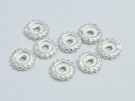 20pcs 925 Sterling Silver Beads, 4.8mm Spacer Beads, 4.8x1mm-RainbowBeads