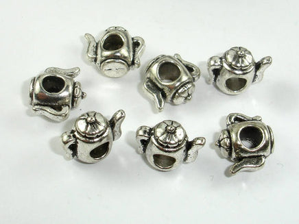 Kettle Spacer, Metal Beads, Large Hole Spacer, Zinc Alloy 10pcs-RainbowBeads