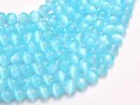 Selenite - Blue, 8mm (8.5mm) Round-RainbowBeads