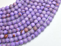 Jade - Purple, 6mm Round-Rainbow Beads