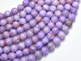 Jade - Purple, 8mm Round-Rainbow Beads