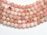 Pink Opal Beads, 3.4mm Micro Faceted-Rainbow Beads