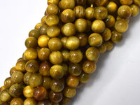 Golden Tiger Eye, 8mm (8.5mm) Round-Rainbow Beads