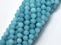 Matte Jade - Blue, 6mm Round-Rainbow Beads