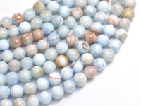 Jade - Light Blue, 8mm Round-Rainbow Beads