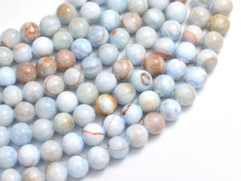 Jade - Light Blue, 8mm Round-Rainbow Beads