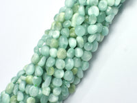 Green Angelite Beads, 5x7mm Nugget Beads, 15.5 Inch-RainbowBeads