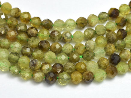 Green Garnet Beads, 3mm (3.4mm) Micro Faceted Round-RainbowBeads