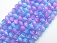 Selenite - Purple & Blue, 8mm (8.5mm) Round-RainbowBeads