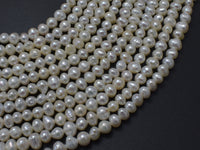 Fresh Water Pearl - White, Approx. 4-5mm Potato, 14 Inch
