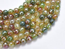 Mystic Coated Rainbow Agate, 8mm Faceted Round-RainbowBeads