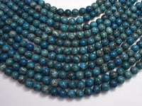 Gray Picture Jasper - Blue, 8mm (8.5mm)-Rainbow Beads