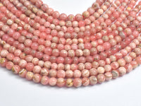 Rhodochrosite, 4mm Round Beads
