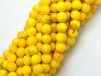 Jade - Yellow, 8mm Round-Rainbow Beads