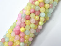 Jade - Multi Color, 6mm (6.5mm)-Rainbow Beads