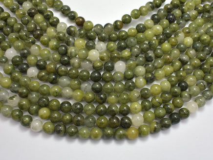 Green Line Quartz Beads, 8mm, Round-RainbowBeads