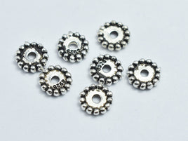 9pcs 925 Sterling Silver Spacers-Antique Silver 5mm Daisy Spacer
