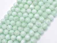 Green Angelite Beads, 8mm Round