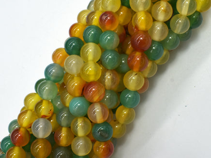 Rainbow Agate Beads, Round, 8mm, 15.5 Inch-Rainbow Beads