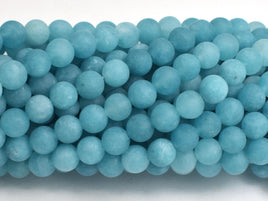 Matte Jade - Blue, 6mm Round-Rainbow Beads
