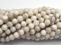 White Crazy Lace Agate, 6mm Round