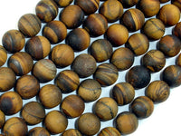 Matte Tiger Eye, 10mm Round Beads