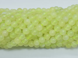 New Jade Beads, 6mm Round Green Beads-RainbowBeads