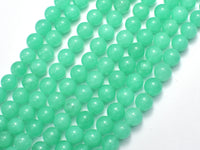 Jade - Green 8mm Round Beads-RainbowBeads