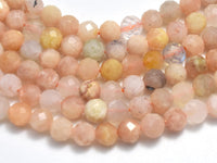 Peach Moonstone, 4mm (4.3mm) Micro Faceted