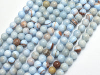 Jade - Light Blue, 6mm Round-Rainbow Beads